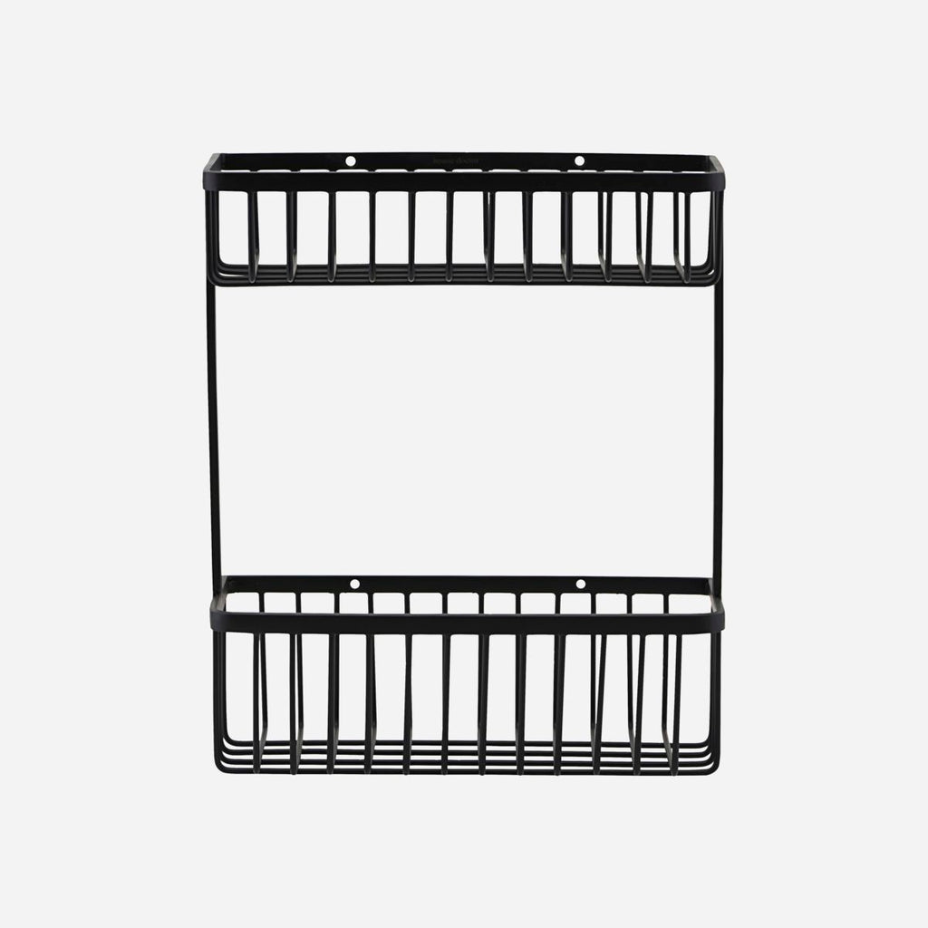 Double Bath Basket Shelf - Black