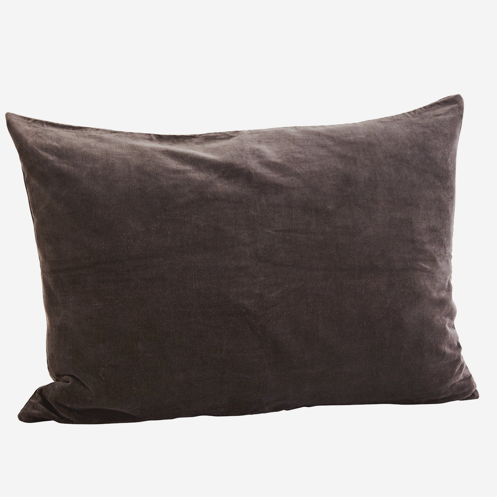 Large VELVET CUSHION Charcoal