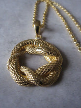 925 Silver Snake necklace - Gold