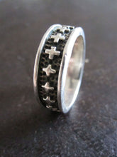 925 Silver Cross Band Ring